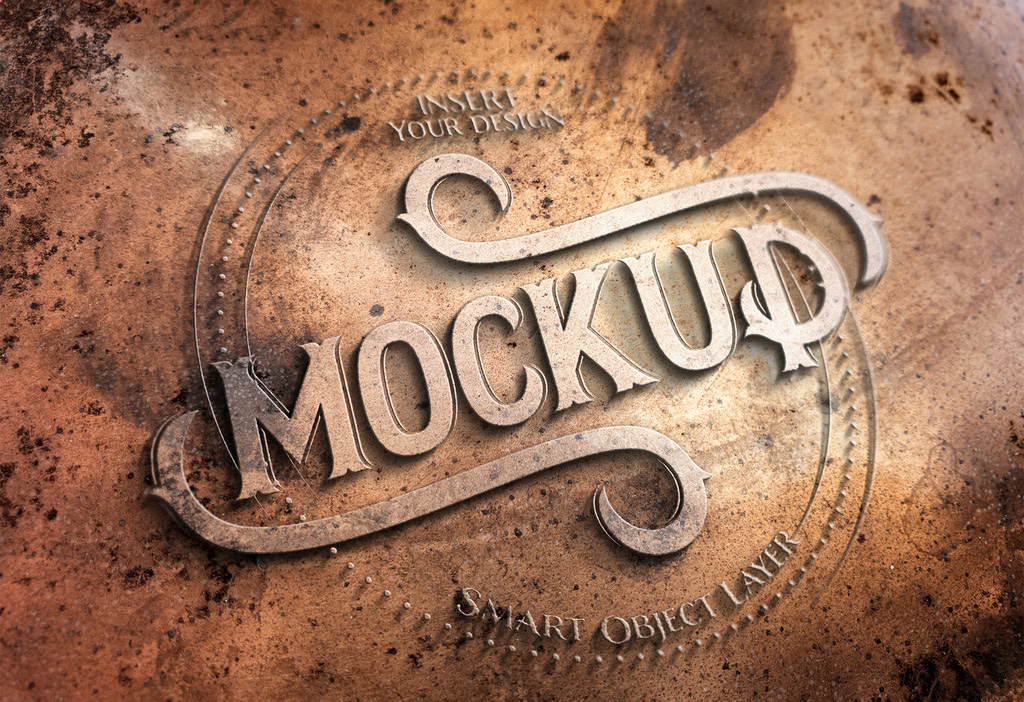 Download Copper Metal Text Effect Mockup - Free PSD MockUps ...