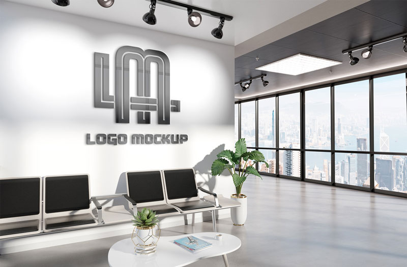 Download Urban Office Wall Logo Mockup - Free PSD MockUps, Template ...