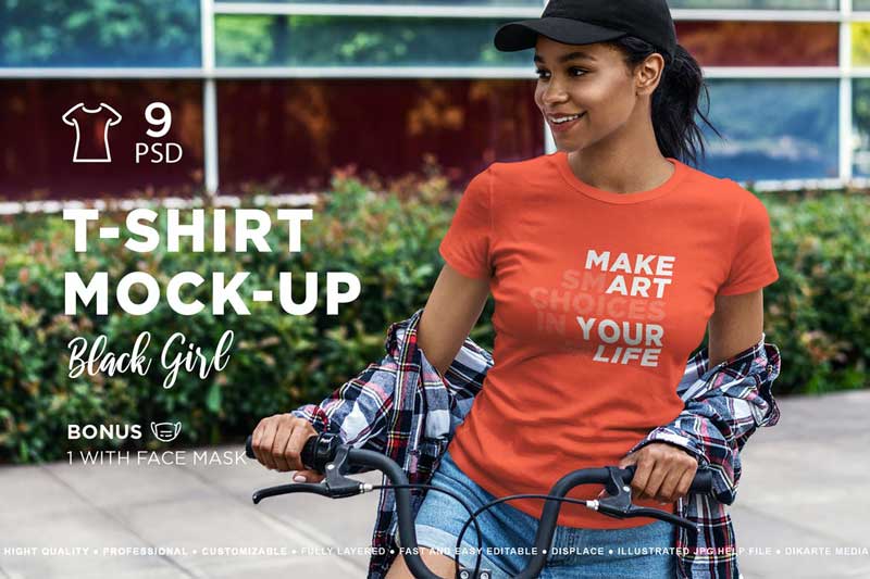 Download FREE T-Shirt Mock-Up Black Girl LNGX5FV ( ͡° ͜ʖ ͡°)
