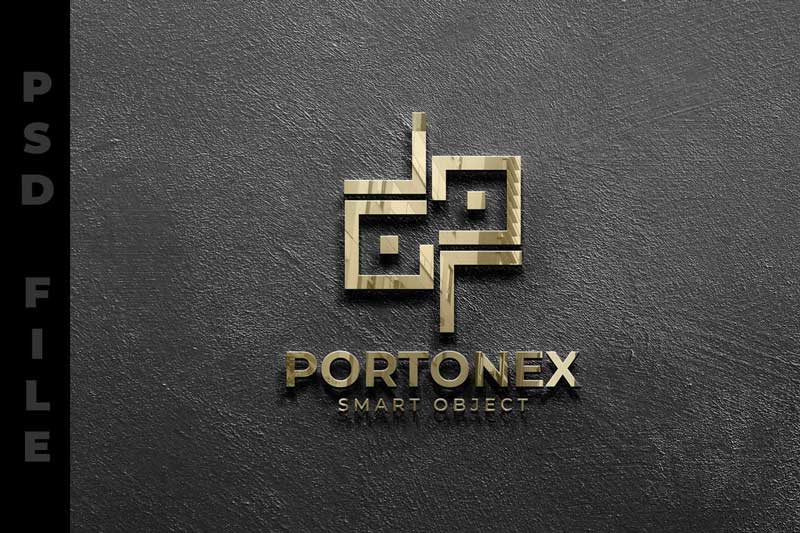 Metal Logo Mockup with 3D Reflection Effect on Panel Wall Stock Template |  Adobe Stock