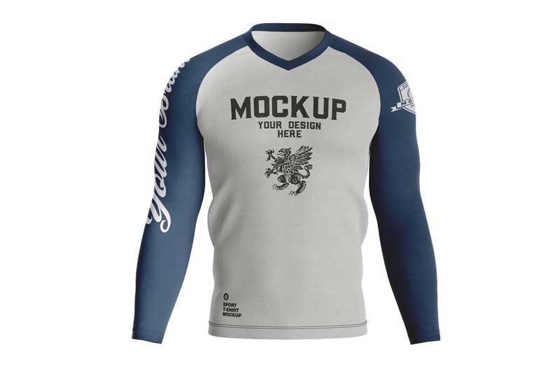 Long Sleeve T-Shirt MockUp PSD